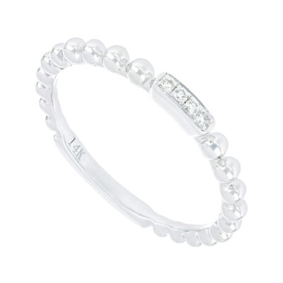Anillo de oro blanco con diamantes