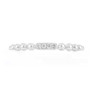Anillo de oro blanco con diamantes - Imagen 3