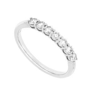 Churumbela oro blanco con siete diamantes