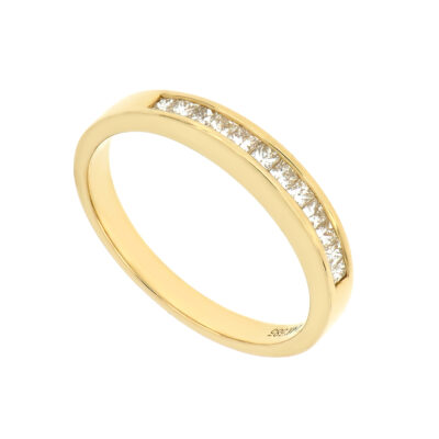 Churumbela en oro amarillo con diamantes