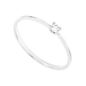 Anillo de compromiso en oro blanco con diamante