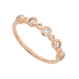 Churumbela en oro rosa con 9 diamantes.