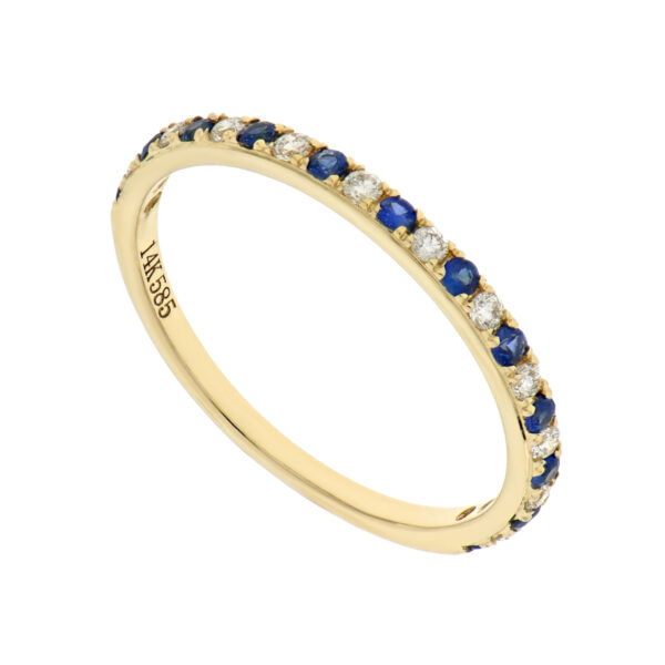 Churumbela con diamantes y zafiros