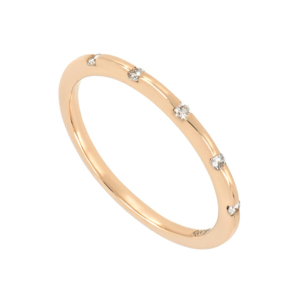 Churumbela en oro rosa con diamantes