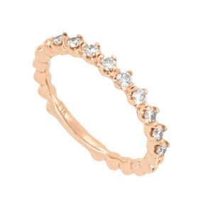 Churumbela en oro rosa con diamantes