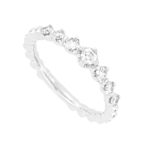 Churumbela en oro blanco con diamantes