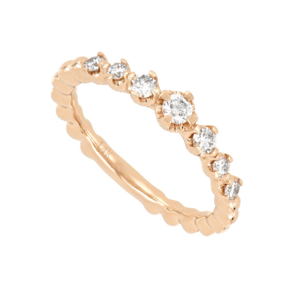 Churumbela en oro rosa con diamantes