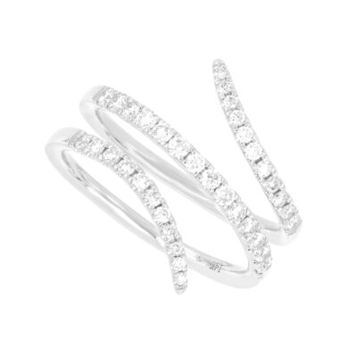 Anillo en oro blanco con diamantes