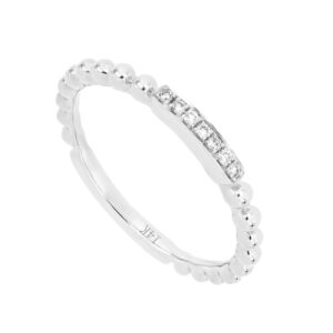 Anillo en oro blanco con diamantes