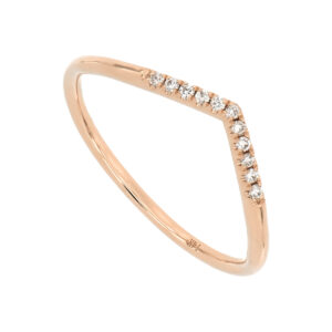 Anillo en oro rosa con diamantes