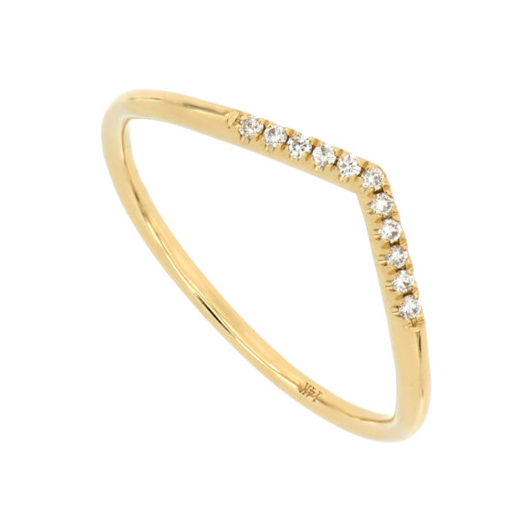 Anillo angular con diamantes