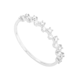 Anillo de oro blanco con diamantes