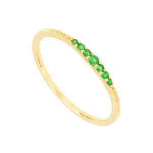 Anillo de oro con esmeraldas