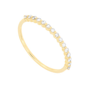 Churumbela ligera de oro con diamantes