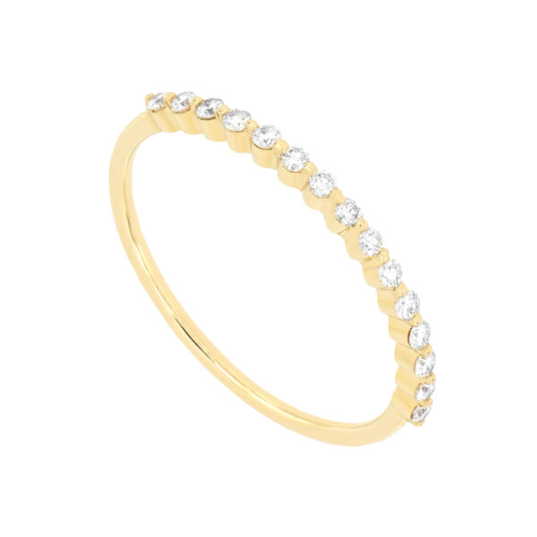 Churumbela ligera de oro con diamantes