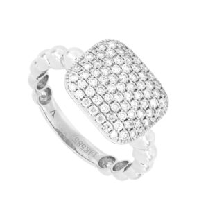 Anillo en oro blanco con diamantes
