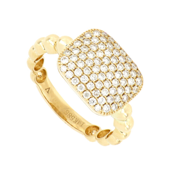 Anillo en oro amarillo con diamantes
