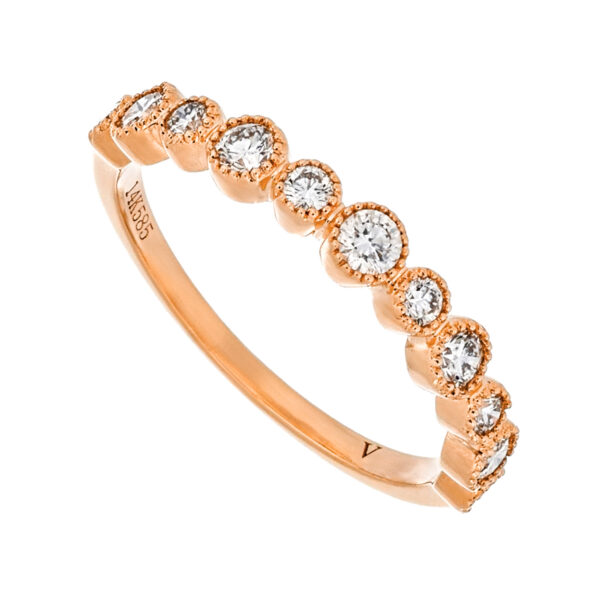 Churumbela de oro rosa con diamantes