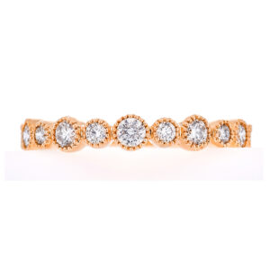 Churumbela de oro rosa con diamantes - Imagen 3