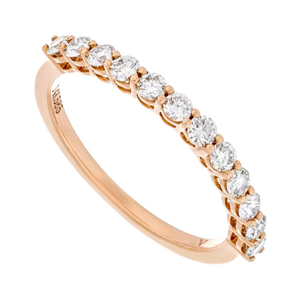 Churumbela de oro rosa con diamantes