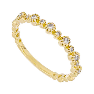Churumbela de oro amarillo con diamantes