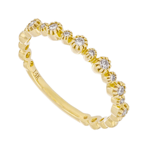 Churumbela de oro amarillo con diamantes