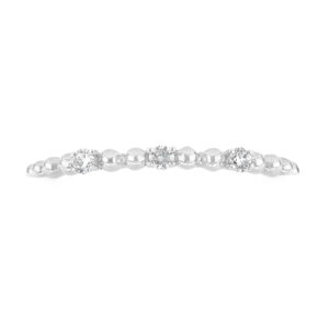 Anillo esferas de oro blanco con diamantes - Imagen 3