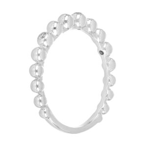 Anillo esferas de oro blanco con diamantes - Imagen 2