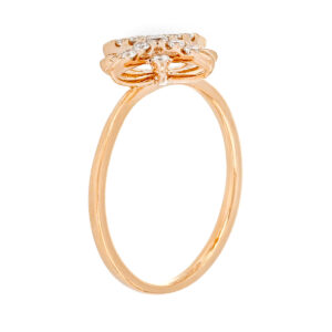 Anillo estrella de oro rosa con diamantes - Imagen 2