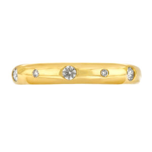 Anillo de oro amarillo con diamantes - Imagen 3
