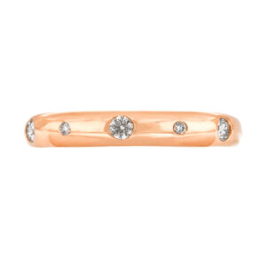 Anillo de oro rosa con diamantes - Imagen 3