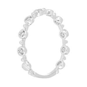 Anillo de oro blanco con diamantes - Imagen 2