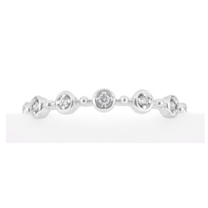 Anillo de oro blanco con diamantes - Imagen 3