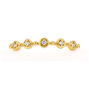 Anillo de oro amarillo con diamantes - Imagen 3