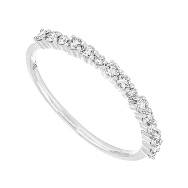 Churumbela de oro blanco con diamantes