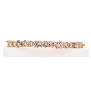 Churumbela de oro rosa con diamantes - Imagen 3