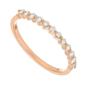Churumbela de oro rosa con diamantes