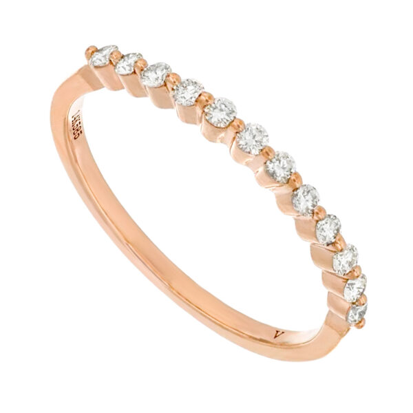 Churumbela de oro rosa con diamantes
