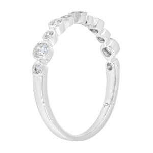 Churumbela de oro blanco con diamantes - Imagen 2