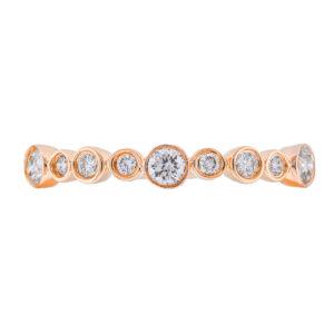 Churumbela de oro rosa con diamantes - Imagen 3