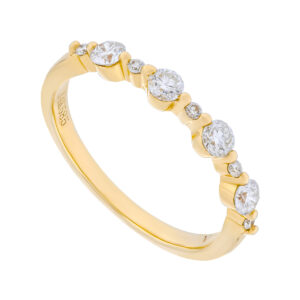 Churumbela de oro amarillo con diamantes