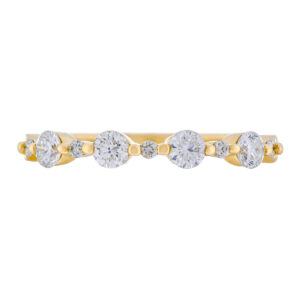 Churumbela de oro amarillo con diamantes - Imagen 3