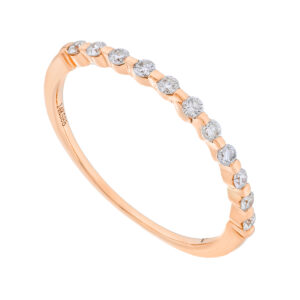 Churumbela de oro rosa con diamantes