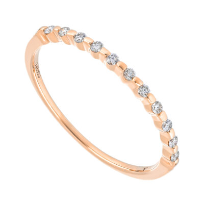 Churumbela de oro rosa con diamantes