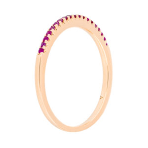 Churumbela de oro rosa con rubíes - Imagen 2