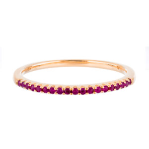 Churumbela de oro rosa con rubíes - Imagen 3
