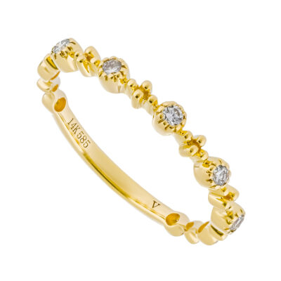 Anillo de oro amarillo con diamantes