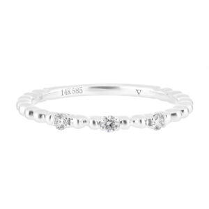 Anillo de oro blanco con diamantes - Imagen 3