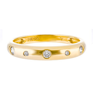 Anillo de oro amarillo con diamantes - Imagen 3