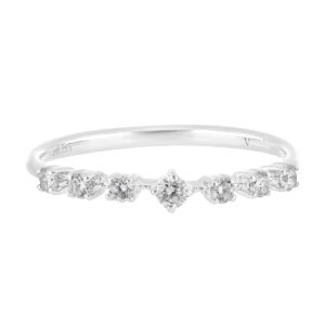 Anillo de oro blanco con diamantes - Imagen 3